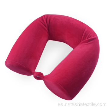 Almohada en forma de U deformada de espuma viscoelástica flexible cilíndrica